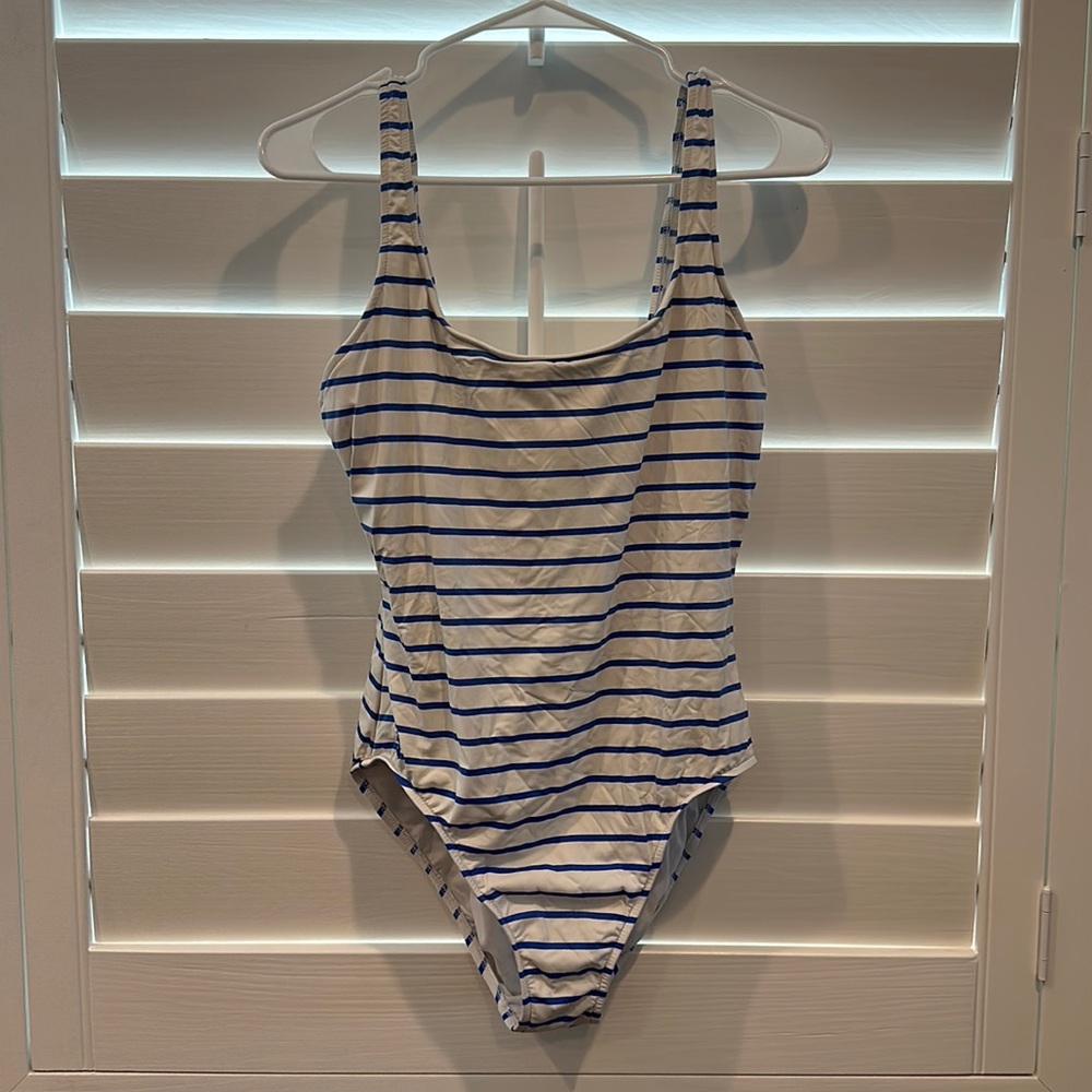 White and blue Ralph Lauren swim suit